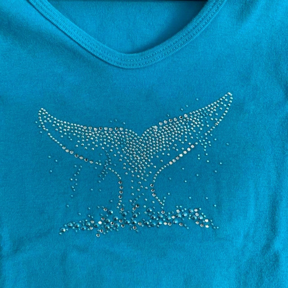 Y2K Rhinestone Baby Tee - Picture 5 of 8